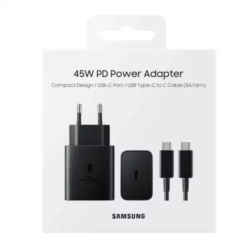 Samsung Charger Travel Adapter 45W With Cable Type C 