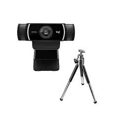 Logitech C922 Pro Stream Webcam, HD 1080p/30fps or HD 720p/60fps Hyperfast Streaming, Stereo Audio, HD light correction, Autofocus, For YouTube, Twitch, XSplit, PC/Mac/Laptop/Macbook/Tablet - Black (used)