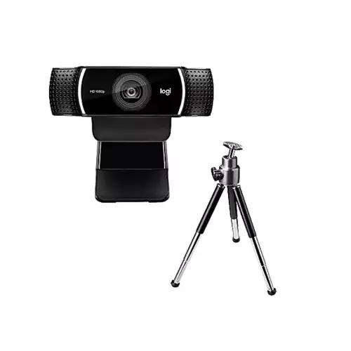 Logitech C922 Pro Stream Webcam, HD 1080p/30fps or HD 720p/60fps Hyperfast Streaming, Stereo Audio, HD light correction, Autofocus, For YouTube, Twitch, XSplit, PC/Mac/Laptop/Macbook/Tablet - Black