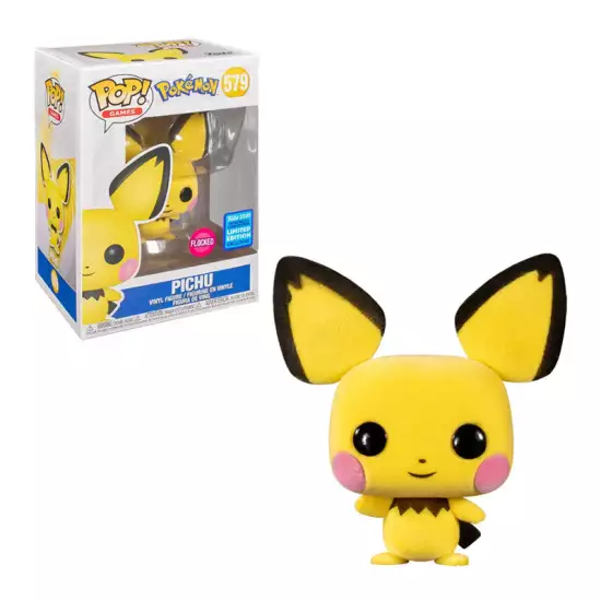 Pop Games 3.75 Inch Action Figure Pokemon - Pichu Flocked (579) Exclusive Pop Games 3.75 Inch Action Figure Pokemon - Pichu Flocked (579) Exclusive