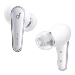 Soundcore by Anker Liberty 4, Noise Cancelling Earbuds, True Wireless Earbuds with ACAA 3.0, Dual Dynamic Drivers for Hi-Res Premium Sound, Spatial Audio with Dual Modes, All-New Heart Rate Sensor - White