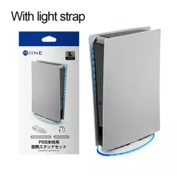 Adjustable Game Console Cooler Accessories LED Light Vertical Stand Cooling Fan Heat Dissipation Radiator Base For PS5 with light strap Adjustable Game Console Cooler Accessories LED Light Vertical Stand Cooling Fan Heat Dissipation Radiator Base For PS5 with light strap