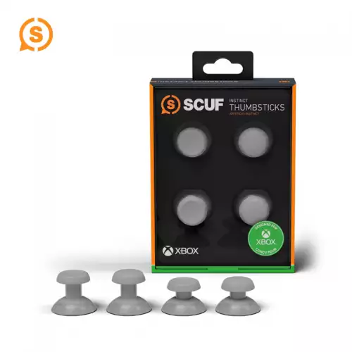 SCUF Instinct Interchangeable Thumbsticks 4 Pack, Replacement Joysticks only for SCUF Instinct Pro Performance Xbox Series X|S Controller - Light Gray