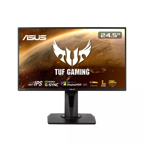ASUS TUF Gaming VG259QM 24.5”, 1080P Full HD (1920 X 1080), Fast IPS, 280Hz, G-SYNC Compatible, Extreme Low Motion Blur Sync,1ms, DisplayHDR 400, Eye Care, DisplayPort HDMI ASUS TUF Gaming VG259QM 24.5”, 1080P Full HD (1920 X 1080), Fast IPS, 280Hz, G-SYNC Compatible, Extreme Low Motion Blur Sync,1ms, DisplayHDR 400, Eye Care, DisplayPort HDMI
