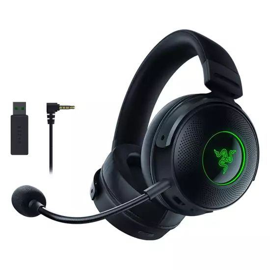 Razer Kraken V3 Pro Wireless Gaming Headset with Haptic Technology Black Razer Kraken V3 Pro Wireless Gaming Headset with Haptic Technology Black