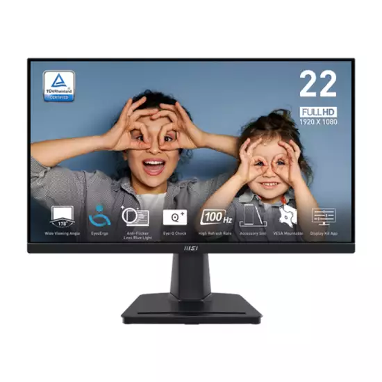 MSI Pro Mp225V 21 Inch 100Hz 1Ms FHD VA Monitor MSI Pro Mp225V 21 Inch 100Hz 1Ms FHD VA Monitor