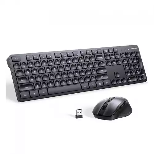 UGREEN Wireless Keyboard And Mouse Combo 2.4GHz Ergonomic Black | 45248EG