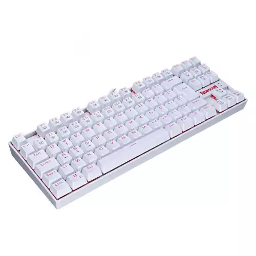 Redragon Kumara Single Color K552W Wired Mechanical Gaming Keyboard - White Red Switch