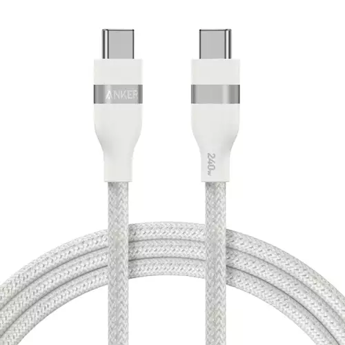 Anker USB-C to USB-C Cable 6ft 240W - White | A82E2H22