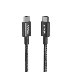Anker Nylon Cable 333 USB-C to USB-C - 6ft - 100W - Black | A8757H11