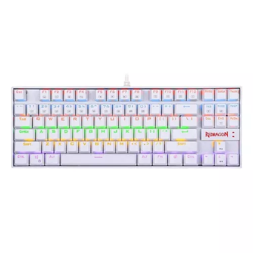 Redragon Kumara K552W-RGB-1 Wired Mechanical Gaming Keyboard - White | Switch: Blue