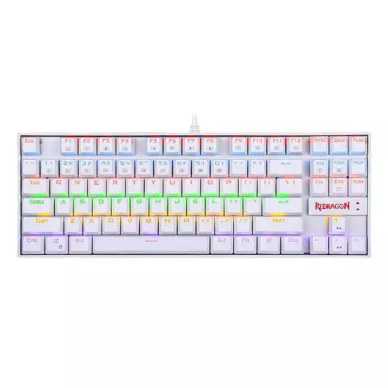 Redragon Kumara K552W-RGB-1 Wired Mechanical Gaming Keyboard - White | Switch: Blue Redragon Kumara K552W-RGB-1 Wired Mechanical Gaming Keyboard - White | Switch: Blue