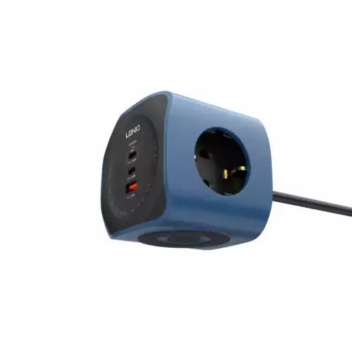 LDNIO 6 in 1 EU Power Socket Adapter Desktop Charger 65W USB-C | SE3338 