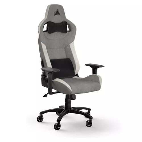 CORSAIR T3 RUSH Fabric Gaming Chair Gray-White | CF-9010058-WW