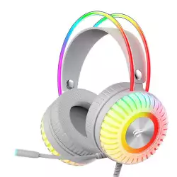 Havit H2046U Gamenote USB7.1 RGB Gaming Headphone With Mic | White/Grey Havit H2046U Gamenote USB7.1 RGB Gaming Headphone With Mic | White/Grey
