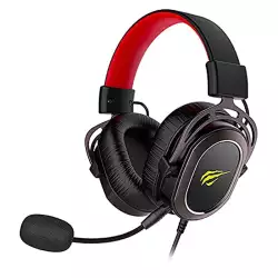 Havit H2008D Gaming headphone With High Magnetic 50MM Speakers, Adjustable Headband and Pluggable Mic  black & Red Wired