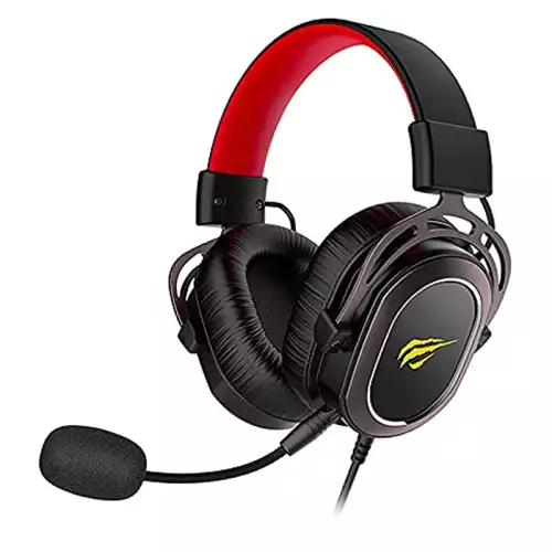 Havit H2008D Gaming headphone With High Magnetic 50MM Speakers, Adjustable Headband and Pluggable Mic  black & Red Wired