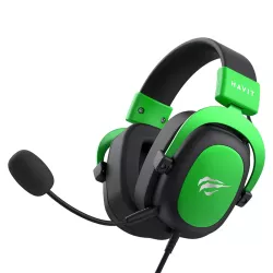 Havit H2002D Wired 53mm Gaming Headphone – Black / Green