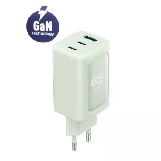 HAVIT UC260 Smart Gan 65W  Wall Charger Fast Charge - Green