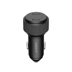 HAVIT HVCC-CC2014 PD30W + PD30W USB-C Fast Charge Dual Port Car Charger