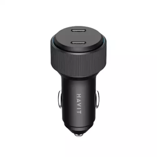 HAVIT HVCC-CC2014 PD30W + PD30W USB-C Fast Charge Dual Port Car Charger