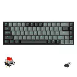 Redragon K662 Gwern Dual Mode Wireless Bluetooth Gaming Mechanical Keyboard Red Switch - Grey Black Redragon K662 Gwern Dual Mode Wireless Bluetooth Gaming Mechanical Keyboard Red Switch - Grey Black