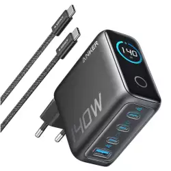 Anker Laptop Charger (140W, 4-Port, PD 3.1) with USB-C Cable Anker Laptop Charger (140W, 4-Port, PD 3.1) with USB-C Cable