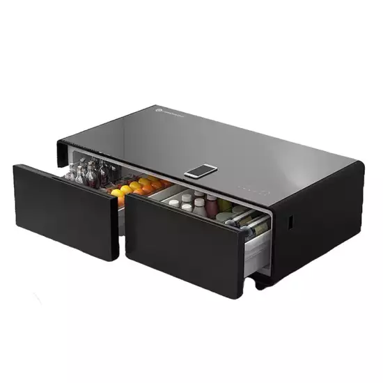 Powerology Coffee Table Fridge Powerful 40W Speakers 135L