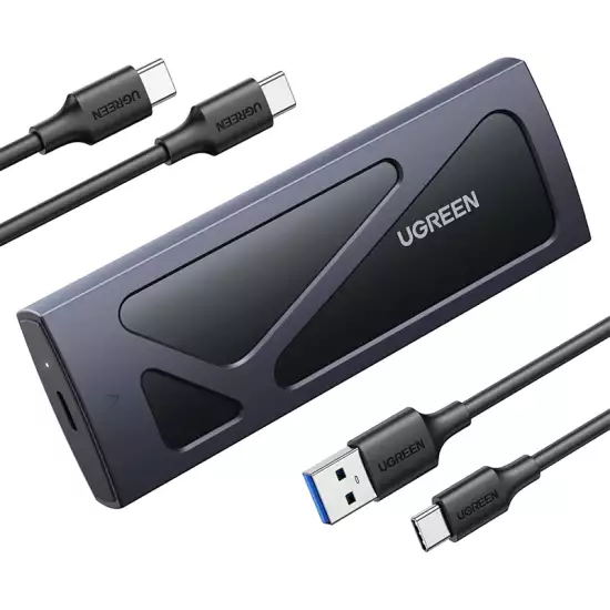 UGREEN 10Gbps M.2 NVMe SSD Hard Drive Enclosure With 2 Cables | 15512 UGREEN 10Gbps M.2 NVMe SSD Hard Drive Enclosure With 2 Cables | 15512