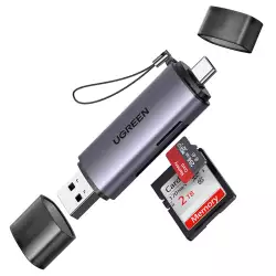 UGREEN Micro SD Card Reader USB C USB 3.0 to Memory Card Reader Adapter for SD SDHC SDXC MicroSD UHS-I Silver | 50706 UGREEN Micro SD Card Reader USB C USB 3.0 to Memory Card Reader Adapter for SD SDHC SDXC MicroSD UHS-I Silver | 50706