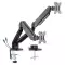Twisted Minds Dual 17"-32" Monitor Arm Aluminum Desk Mount Fits Two Monitor Full Motion Adjustable With Usb 3.0- Vesa/C-Clamp/Grommet/Cable Management