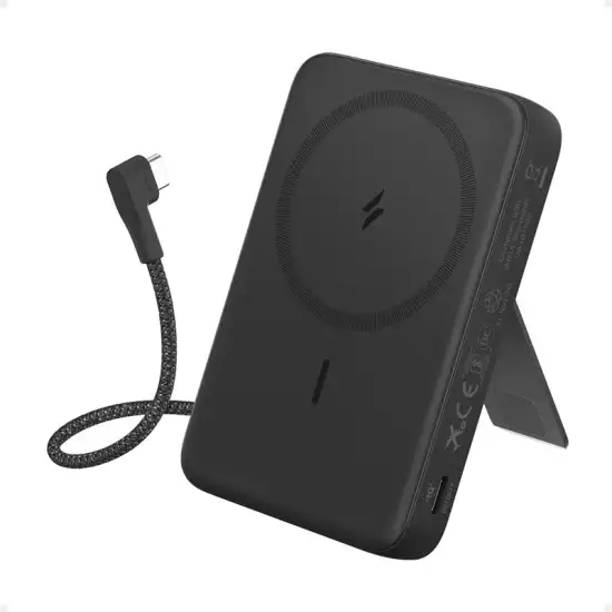 Anker Zolo Power Bank 10,000mAh Magnetic Built-In USB-C Cable - Black | A1685H11
