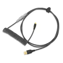 Redragon A115 Coiled USB-C Keyboard Cable Custom Type-C Mechanical Gaming Keyboard Cable 5.28ft Black