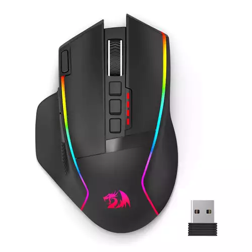 Redragon M915 SWAIN RGB 2.4G/USB-C Rechargeable Gaming Mouse – 16,000 DPI (Black)