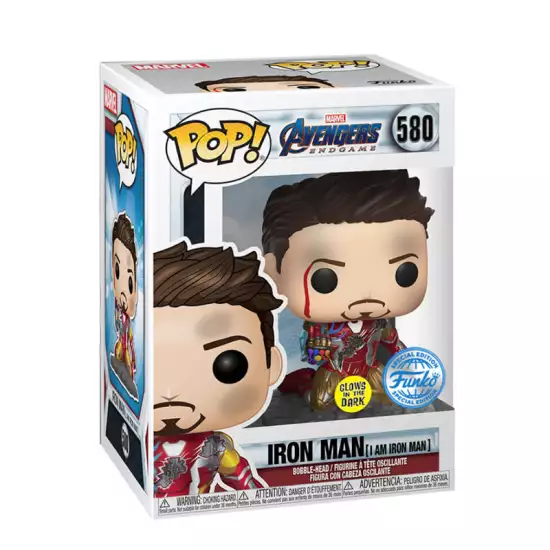 Funko Pop! Super Heroes: Marvel - Avengers: Endgame - I Am Iron Man (Glow In The Dark) (Metallic) (Exclusive) #580 Funko Pop! Super Heroes: Marvel - Avengers: Endgame - I Am Iron Man (Glow In The Dark) (Metallic) (Exclusive) #580