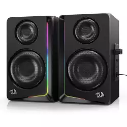 Redragon GS812 Wireless RGB Wooden Desktop Speakers Black