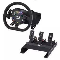 Redragon GT-32 Racing Wheel and Floor Pedals Redragon GT-32 Racing Wheel and Floor Pedals
