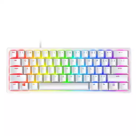 Razer Huntsman Mini-Mercury-US 60 Gaming Keyboard with RED SWITCH White Razer Huntsman Mini-Mercury-US 60 Gaming Keyboard with RED SWITCH White