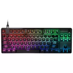 SteelSeries APEX 9 TKL Gaming Keyboard, Linear OptiPoint Optical Switches, 5 Custom Profiles, 100M Keypresses, Per Key RGB Illumination, US English, Black | 64847