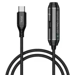 Piva GS1 Pro TypeC 2 in 1 to 3.5mm converter jack supports 60W PD fast charging with microphone, original quality Hifi sound