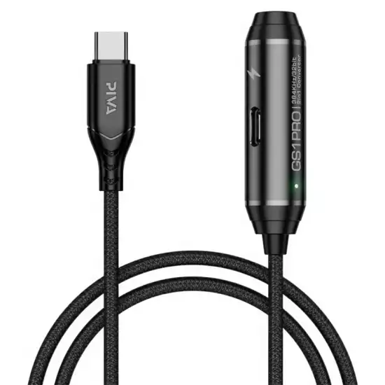 Piva GS1 Pro TypeC 2 in 1 to 3.5mm converter jack supports 60W PD fast charging with microphone, original quality Hifi sound