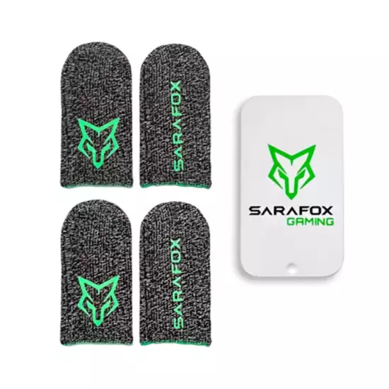 Sarafox V9 4piece Gaming Finger Sleeve Non-Slip High-sensitivity Fabric Finger Sleeve for Mobile Gaming Sarafox V9 4piece Gaming Finger Sleeve Non-Slip High-sensitivity Fabric Finger Sleeve for Mobile Gaming