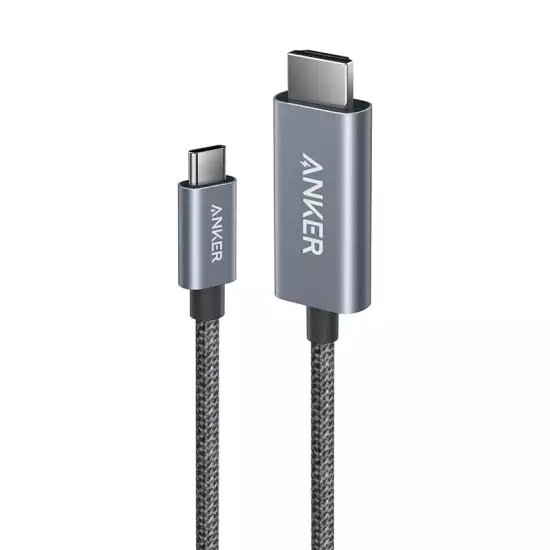 Anker Nano USB C to HDMI Cable 6ft 4K@60Hz Ultra Fast Braided Nylon Adapter Cable - Black | A87E0H12