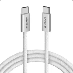 Anker Zolo USB-C to USB-C Cable 240W Braided (2m/6ft) -White A8060H22 Anker Zolo USB-C to USB-C Cable 240W Braided (2m/6ft) -White A8060H22