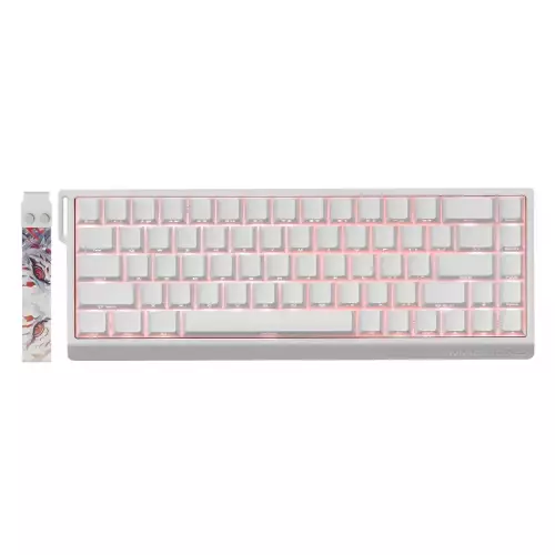 Madlions Professional Gaming Mechanical Keyboard MAD 68 HE RGB - 1K, Magnetic Amber Pro Switches - White