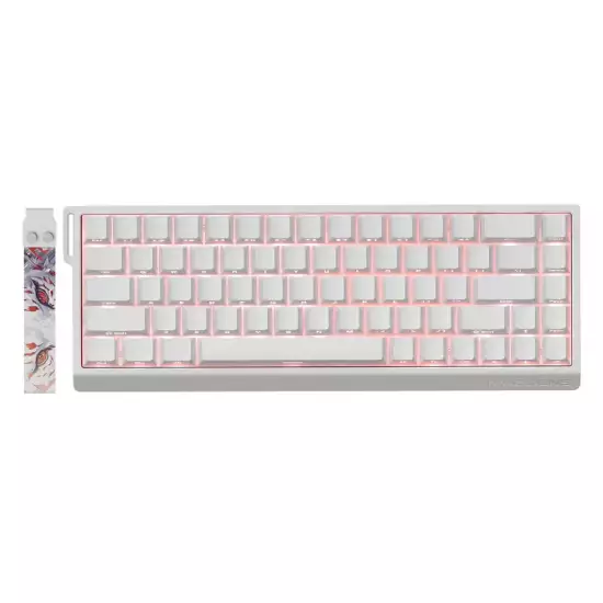 Madlions Professional Gaming Mechanical Keyboard MAD 68 HE RGB - 1K, Magnetic Amber Pro Switches - White