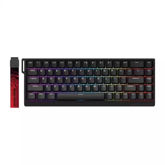 Madlions Professional Gaming Mechanical Keyboard MAD 68 HE RGB - 1K, Magnetic Amber Pro Switches - Black