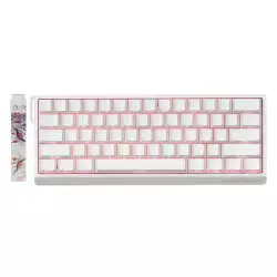 Madlions Professional Gaming Mechanical Keyboard MAD 60 HE Without RGB - 1K, Magnetic Amber Pro Switches - White