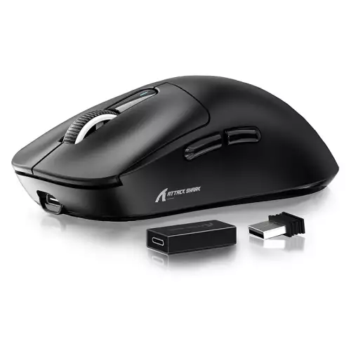 ATTACK SHARK X3 Pro 4K/8K Hz Wireless/Wired Gaming Mouse Black (Used)