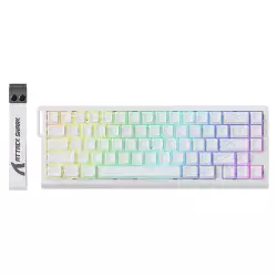 ATTACK SHARK X68 HE 8000Hz Rapid Trigger Keyboard, 0.01mm RT Accuracy Wired Gaming Keyboard with Magnetic Switch, Adjustable Actuation, Rapid Trigger, Snap Tap, RGB Lighting for PC/Mac, White Contours ATTACK SHARK X68 HE 8000Hz Rapid Trigger Keyboard, 0.01mm RT Accuracy Wired Gaming Keyboard with Magnetic Switch, Adjustable Actuation, Rapid Trigger, Snap Tap, RGB Lighting for PC/Mac, White Contours